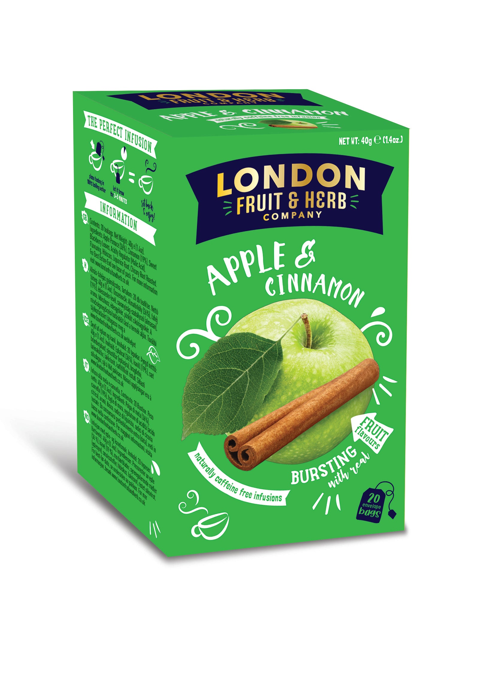 LONDON FRUIT & HERB Apple & Cinnamon Twist